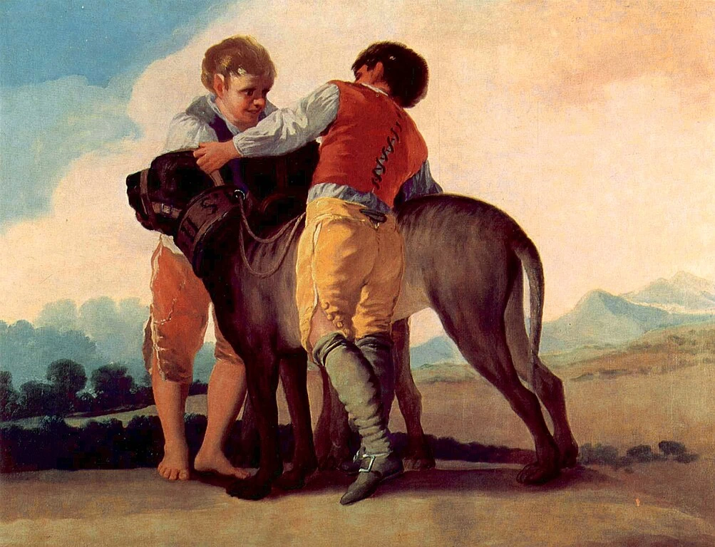Francisco de Goya y Lucientes - 382, Ragazzi con un mastino, Museo del Prado, Madrid